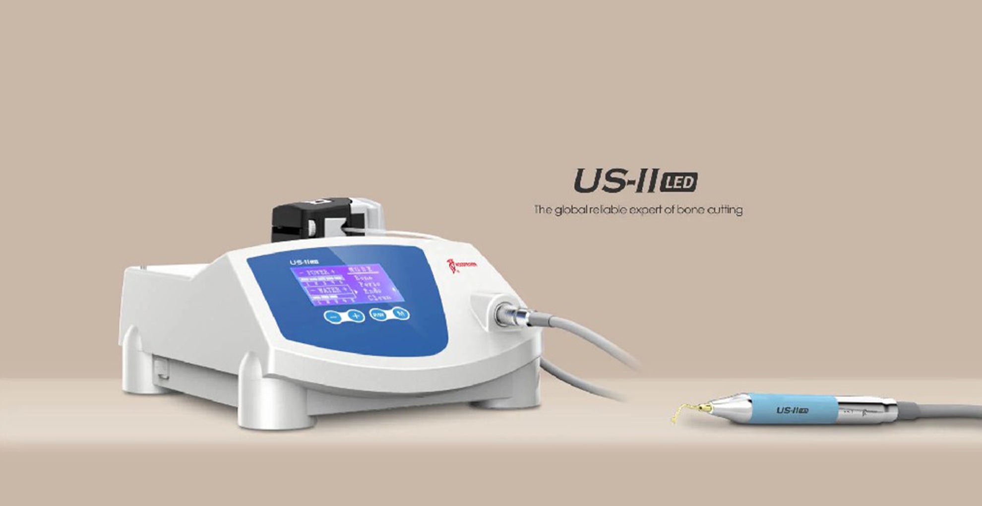 Woodpecker Ultrasurgery US-II LED Piezo Bone Surgery 2 x LED Handpiece 14 Tips
