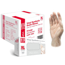 Load image into Gallery viewer, Basic Medical Clear Vinyl Synthetic Exam Gloves case of 1000

