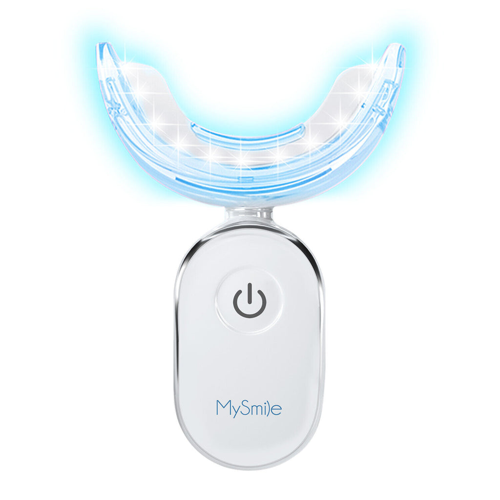 MySmie 28PC 6%HP Teeth Whitening Strips Kit with 28-LED Light Tray Stain Removal